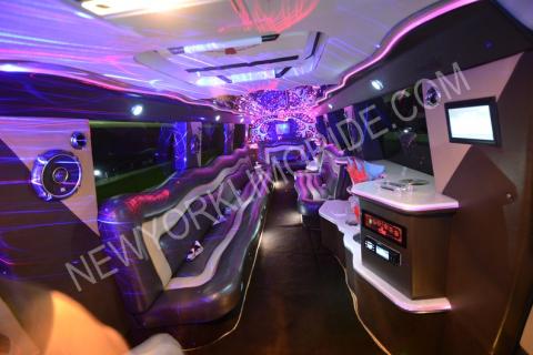 Range Rover limousine interior in NYC